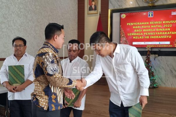 Lapas Indramayu Berikan Remisi Khusus Natal Untuk 3 Warga Binaan