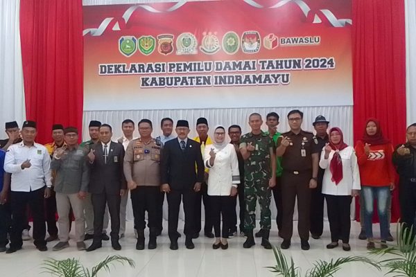 Deklarasi Pemilu Damai 2024, Bupati Indramayu Ingatkan Media Jangan Sebar Berita Hoaks