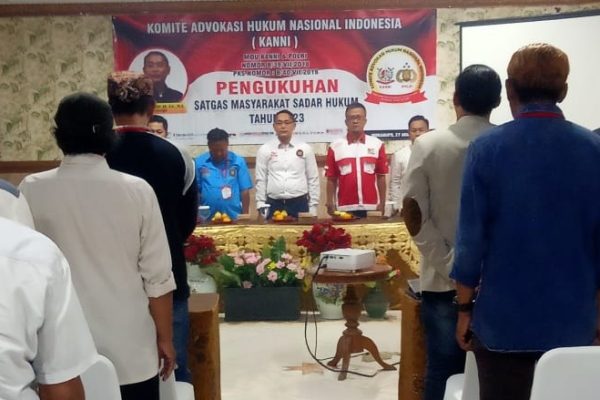 Edukasi Masyarakat, Kanni Bentuk Satgas Sadar Hukum