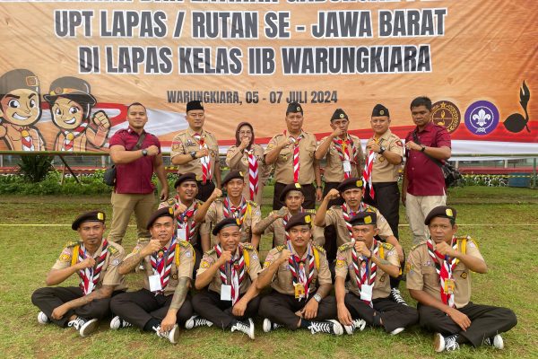 Lapas Indramayu Ikuti Pembukaan Latihan Gabungan Pramuka di Lapas Kelas IIB Warung Kiara