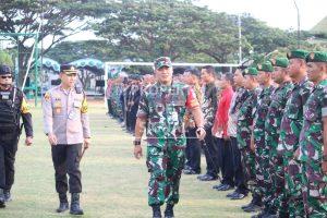 Dandim 0616/Indramayu Pimpin Apel Pengamanan Kunjungan Wapres K.H. Ma’ruf Amin