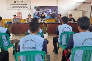 Lapas Indramayu Berikan Pelatihan Pemijahan Ikan Lele Sangkuriang Bagi Warga Binaan