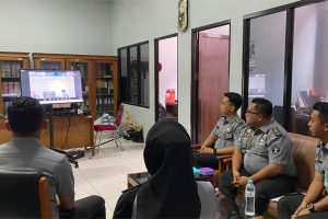 Optimalkan Pemberian Hak Narapidana, Lapas Garut Ikuti Monev Fitur Asesmen Resiko